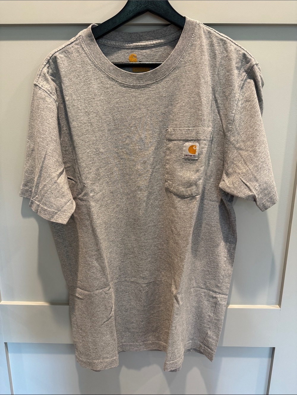 Carhartt Heather Gray Pocket Tee - Crew Neck Short Sleeve